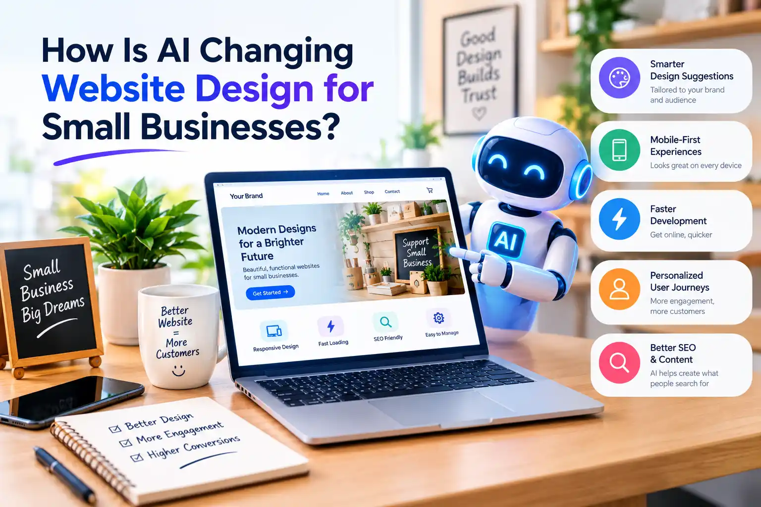 AI in small business web design